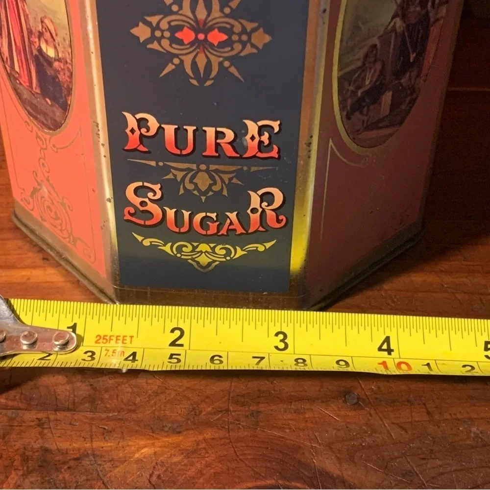Vintage 90’s Tin J.R. Anthorn & Co. Unity Mills, NY Pure Sugar Made in ENGLAND